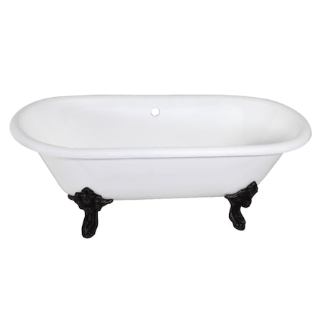 Aqua Eden 71.63 L, 31.5 W, White/Matte Black, Cast Iron VCTDE7232NL0